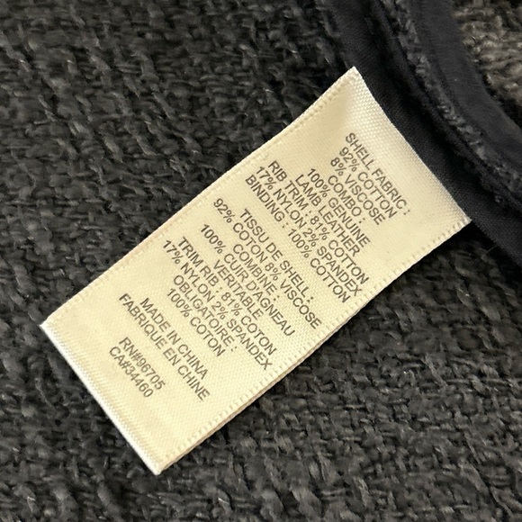 Rebecca Taylor Cotton/Lamb Leather Tweed Moto Vest/ jacket Size 8 - Picture 9 of 9